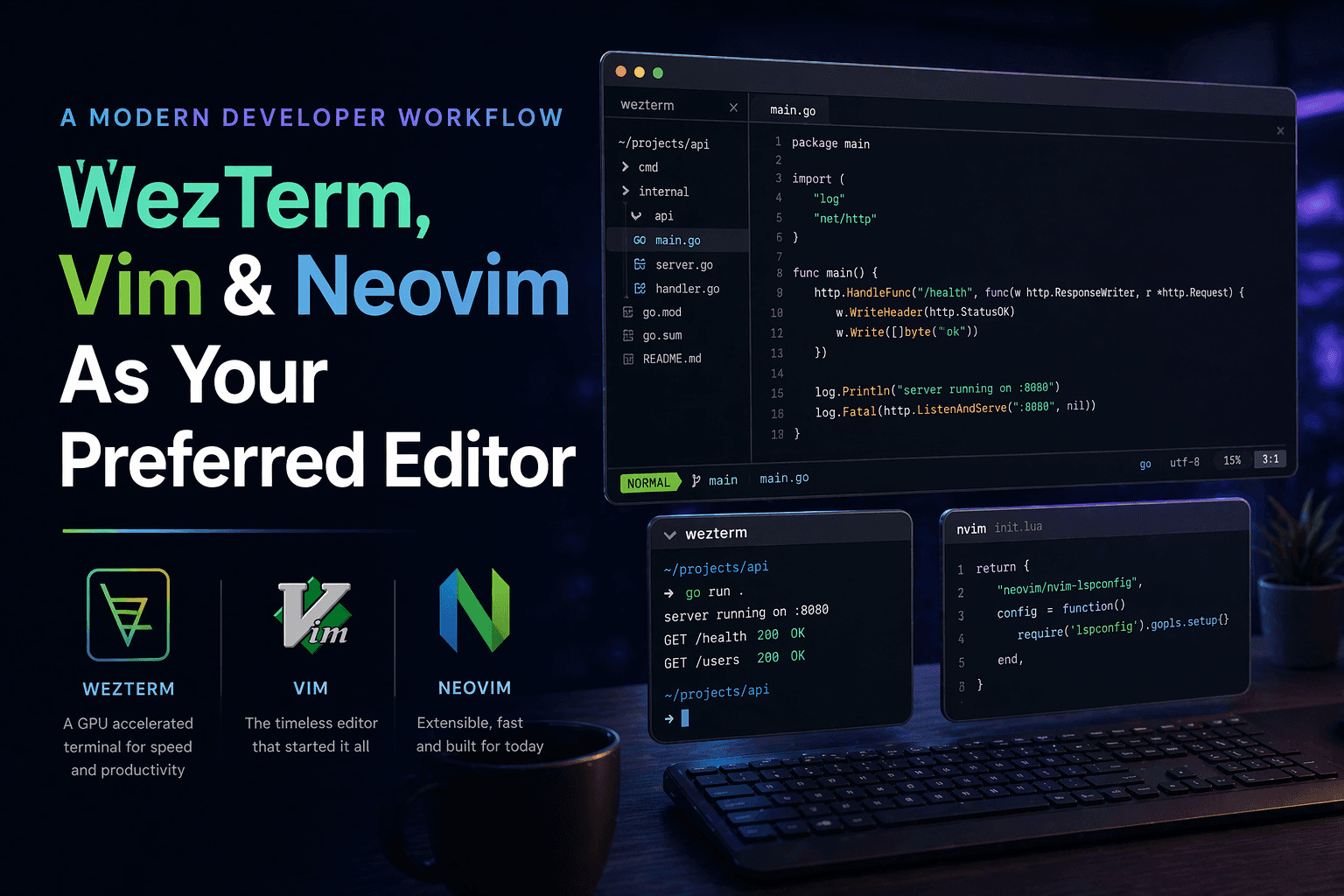 My Terminal-Native Dev Setup: WezTerm and Neovim
